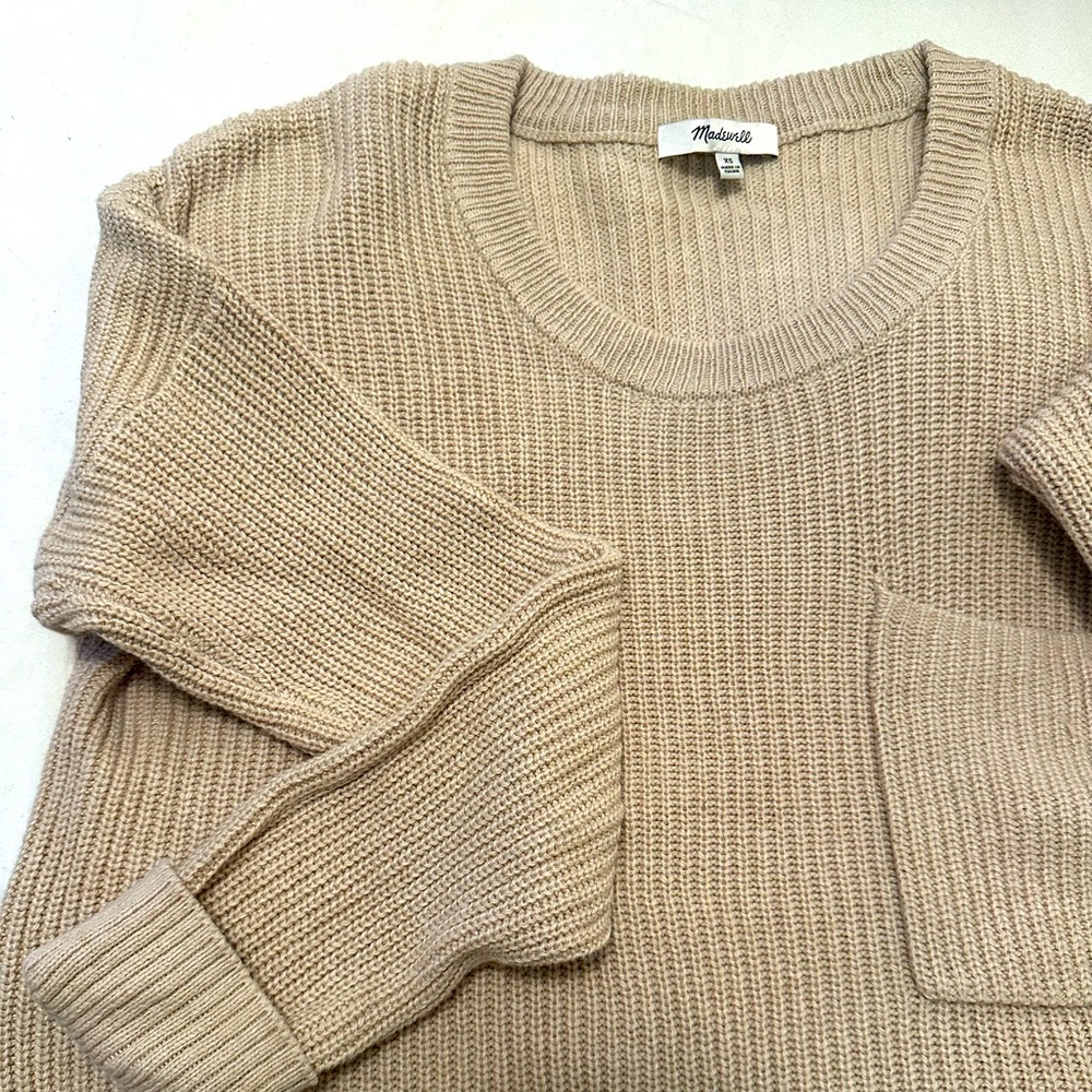 Tan Madewell knit sweater